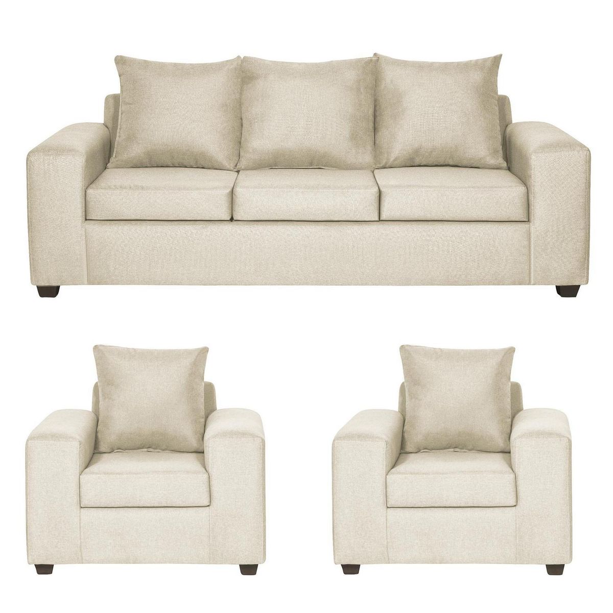 INTERMUEBLES - Living 3 cuerpos Kahlo 225x86x80 cm Beige