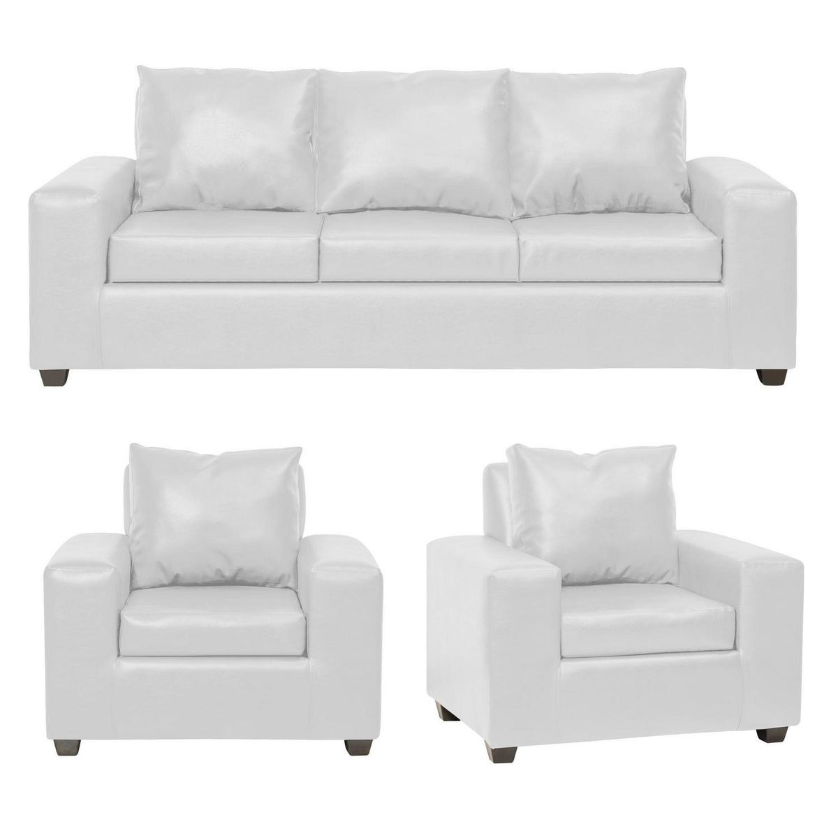 INTERMUEBLES - Living 5 cuerpos Kahlo 225x86x80 cm Blanco