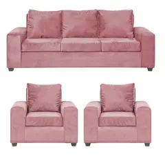 INTERMUEBLES - Living 5 cuerpos Kahlo 225x86x80 cm Rosado
