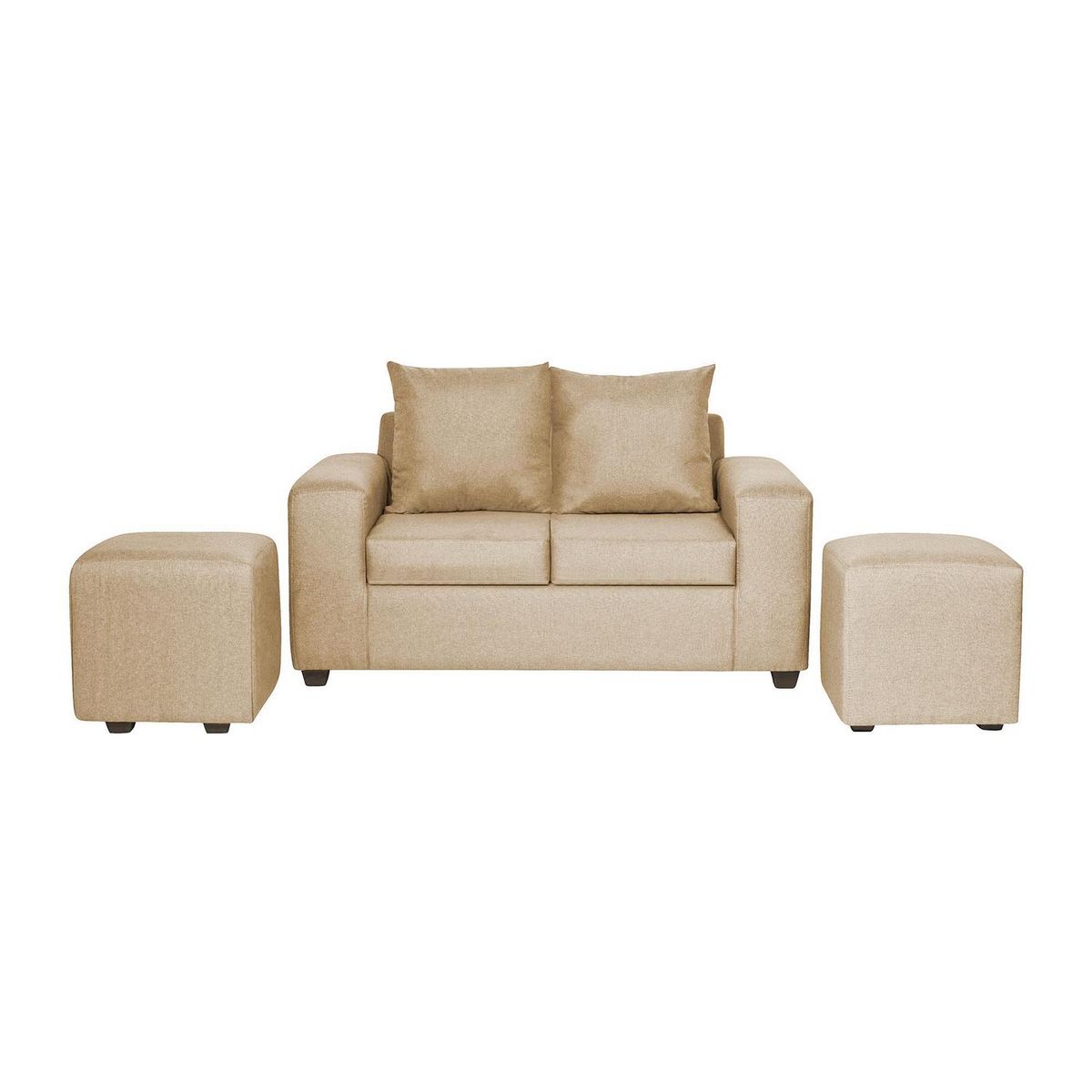 INTERMUEBLES - Living 4 cuerpos Kahlo 167x86x80 cm Beige