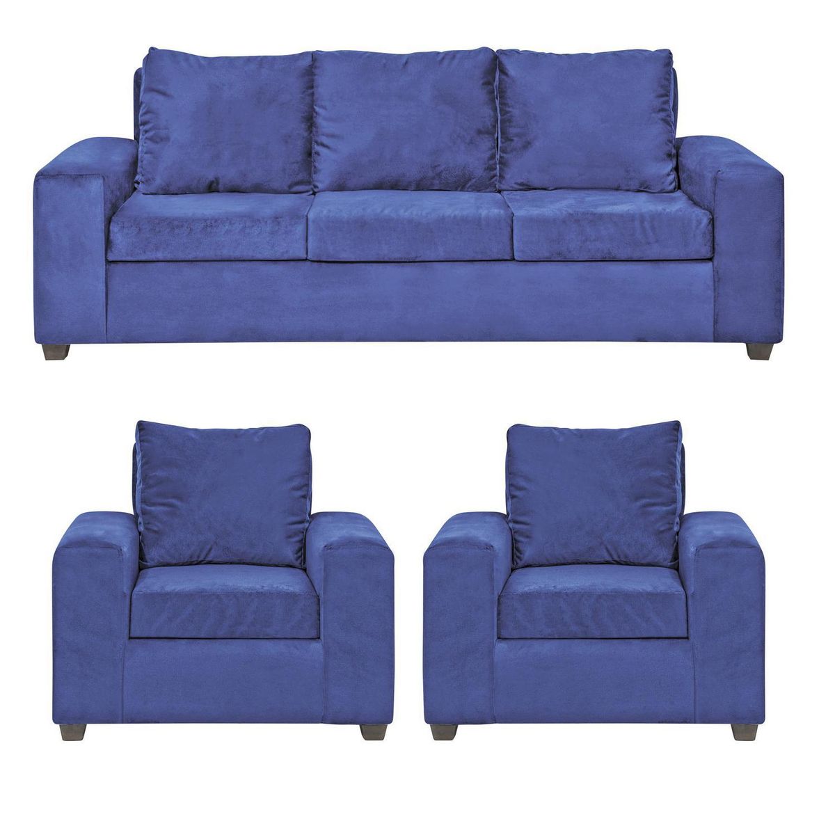 INTERMUEBLES - Living 3 cuerpos Kahlo 225x86x80 cm Azul