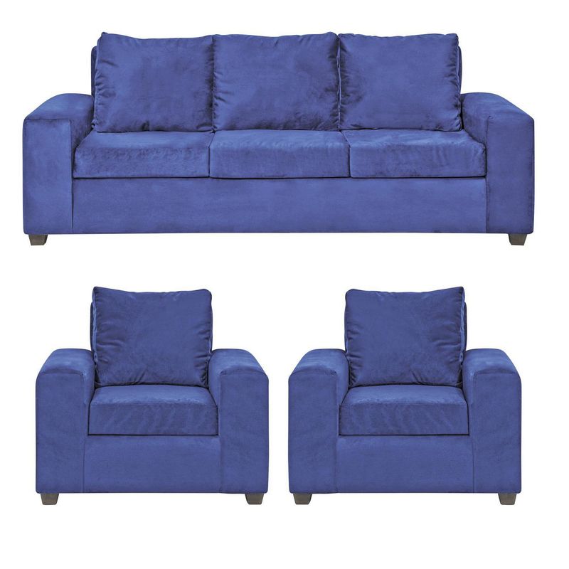 INNOVAMUEBLES - Living 3 cuerpos Kahlo 225x86x80 cm Azul