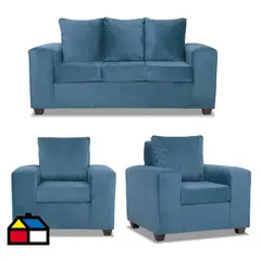 INTERMUEBLES - Living 5 cuerpos Kahlo 167x86x80 cm Petroleo