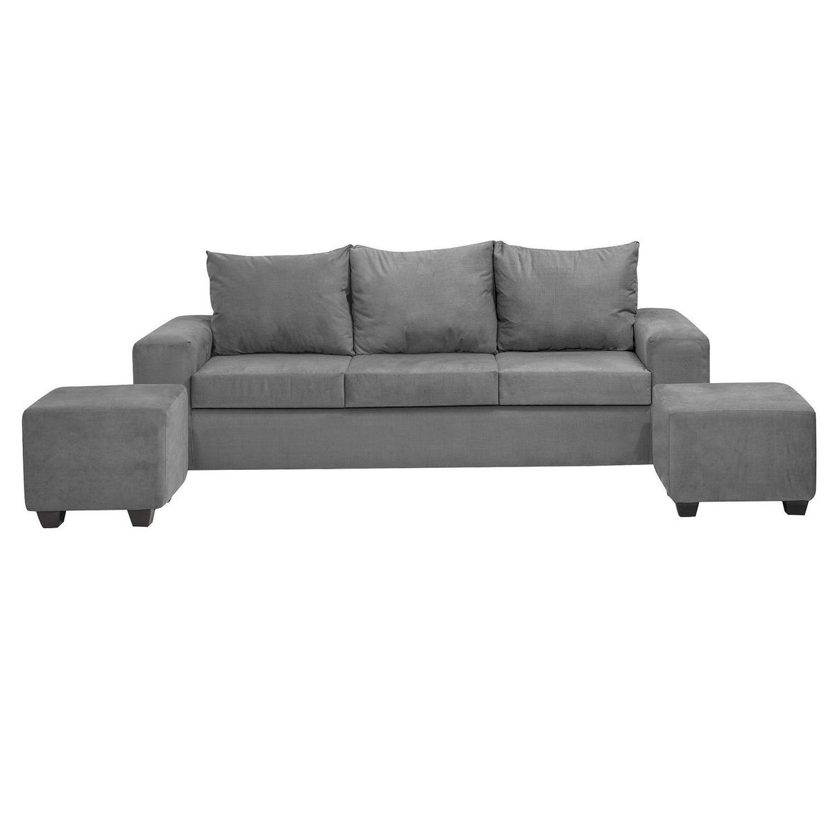 INTERMUEBLES - Living 3 cuerpos Kahlo 225x86x80 cm Gris