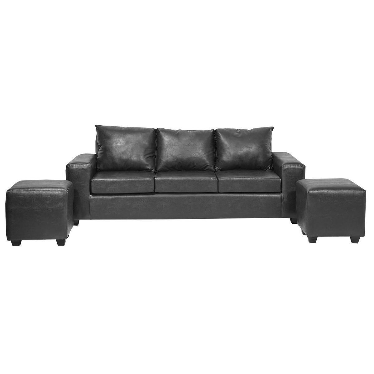 INTERMUEBLES - Living 5 cuerpos Kahlo 225x86x80 cm Negro