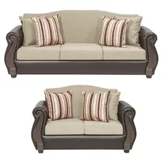 INTERMUEBLES - Living 5 cuerpos New Bugambilia 210x93x83 cm Beige