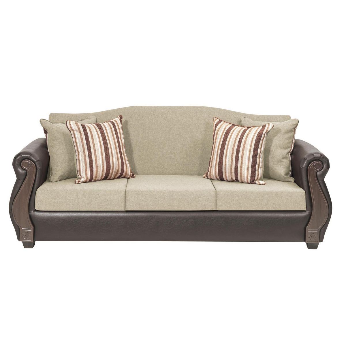 INTERMUEBLES - Living 5 cuerpos New Bugambilia 210x93x83 cm Beige