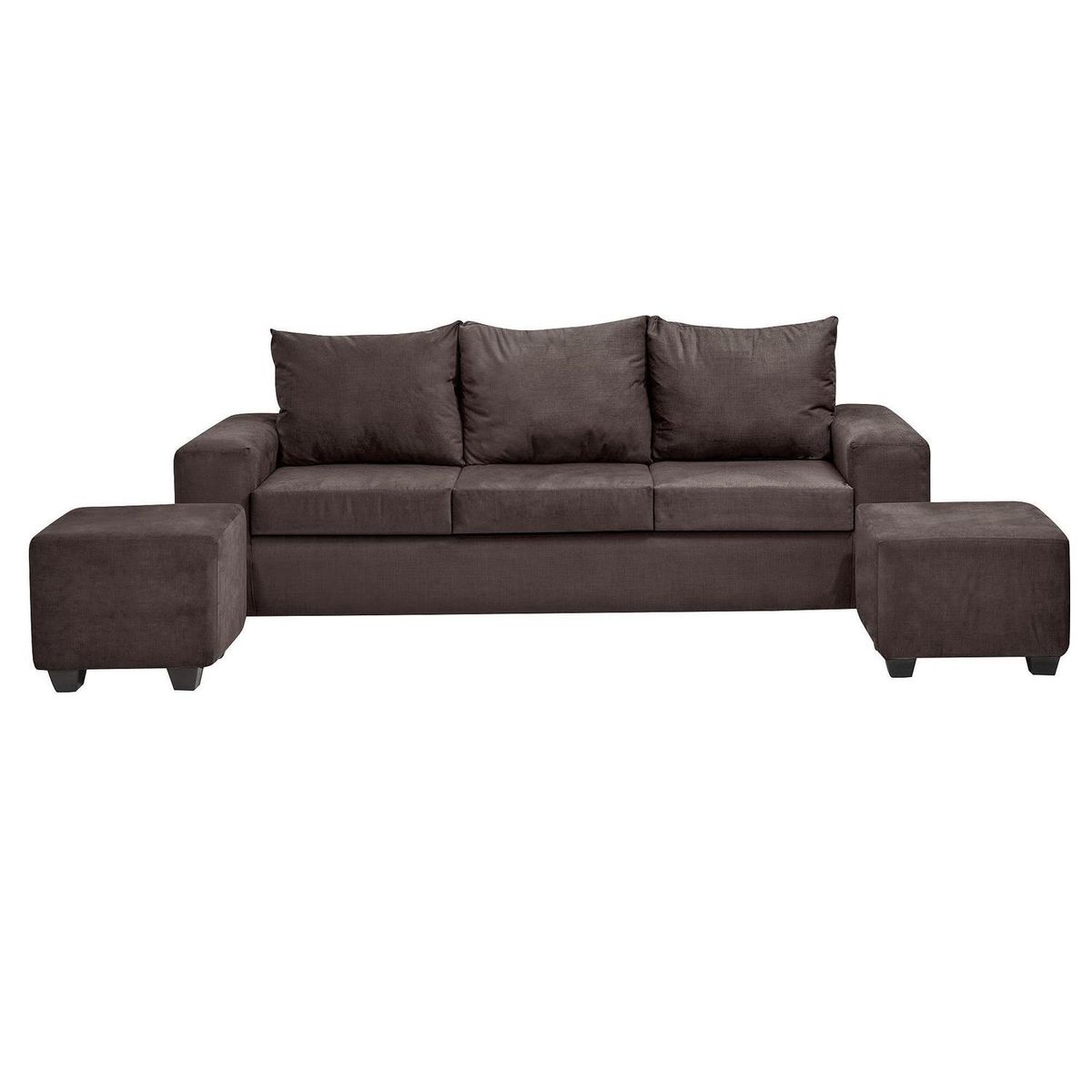 INTERMUEBLES - Living 3 cuerpos Kahlo 225x86x80 cm Chocolate