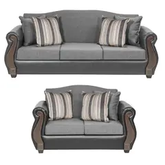 INNOVAMUEBLES - Living 5 cuerpos New Bugambilia 210x93x83 cm Gris Claro