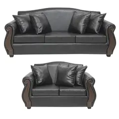 INNOVAMUEBLES - Living 3 cuerpos New Bugambilia 210x93x83 cm Negro