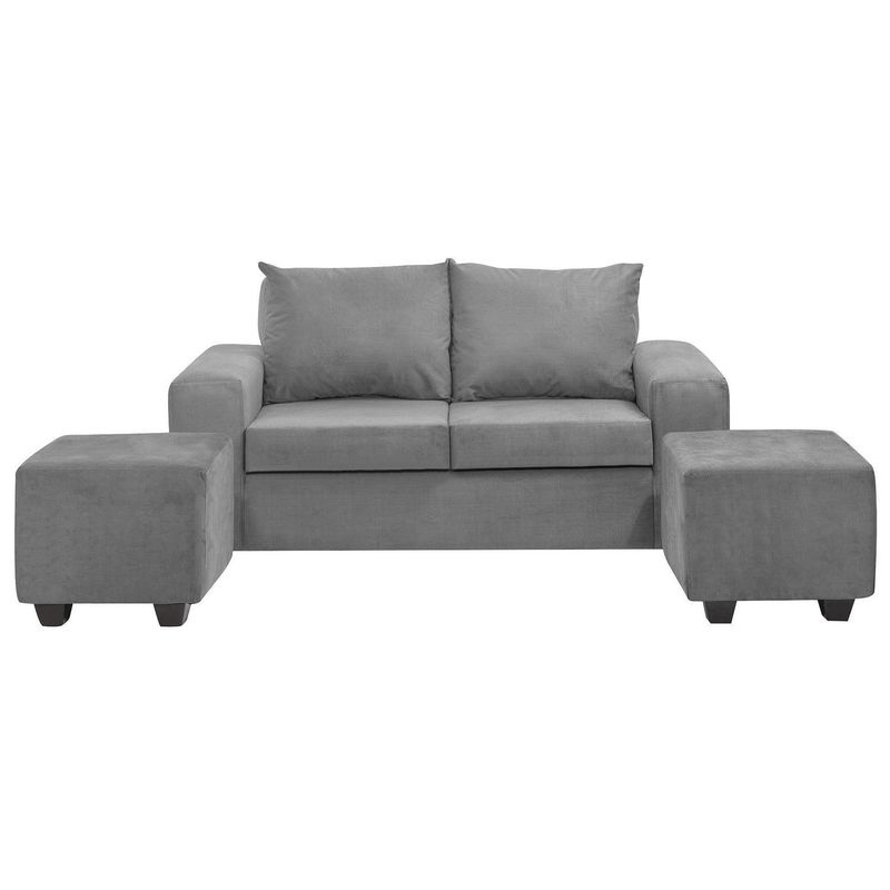 INNOVAMUEBLES - Living 4 cuerpos Kahlo 167x86x80 cm Gris