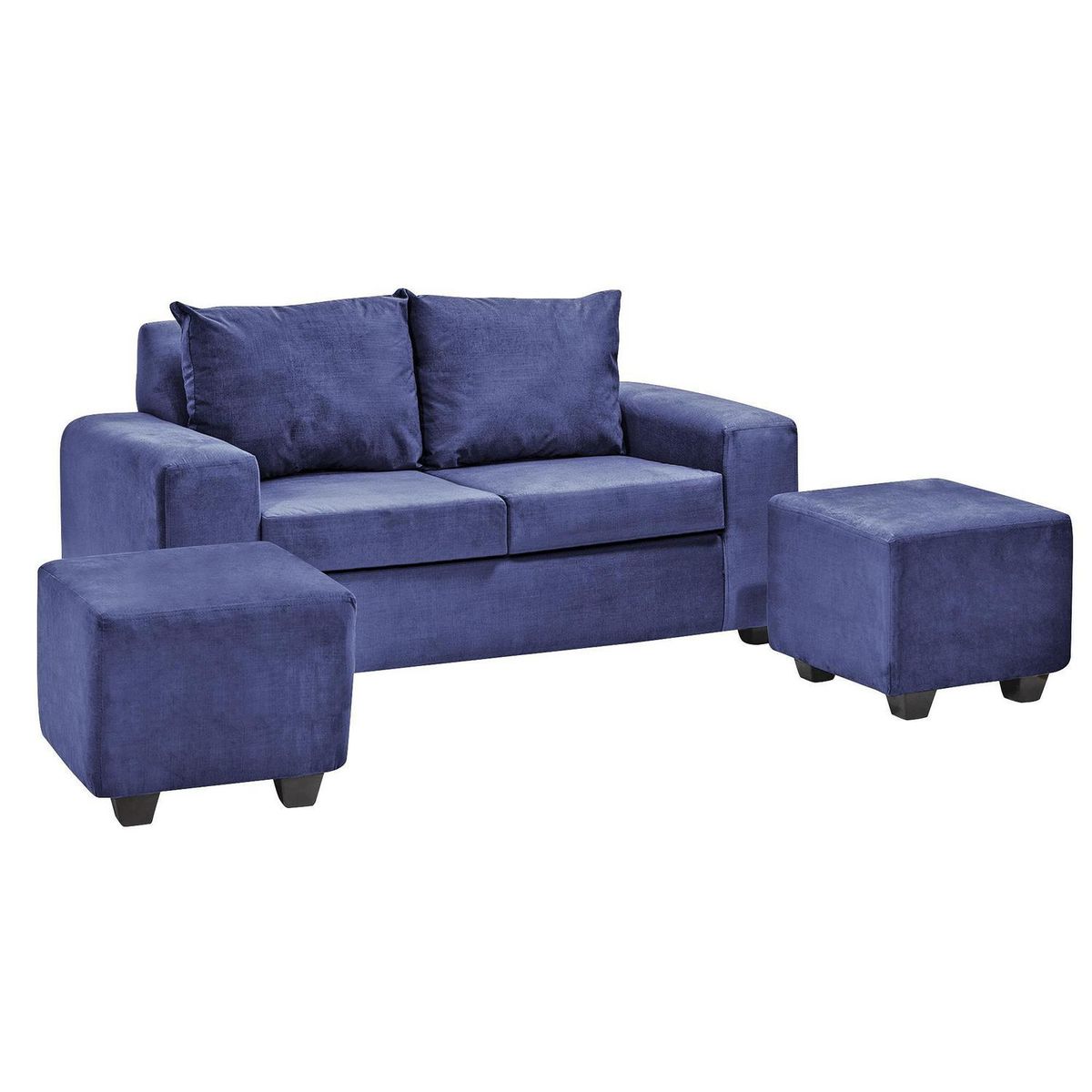 INTERMUEBLES - Living 2 cuerpos Kahlo 167x86x80 cm Azul