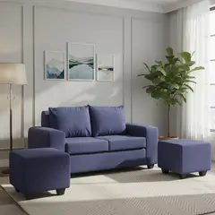 INTERMUEBLES - Living 2 cuerpos Kahlo 167x86x80 cm Azul