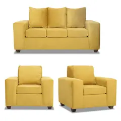 INTERMUEBLES - Living 5 cuerpos Kahlo 167x86x80 cm Mostaza