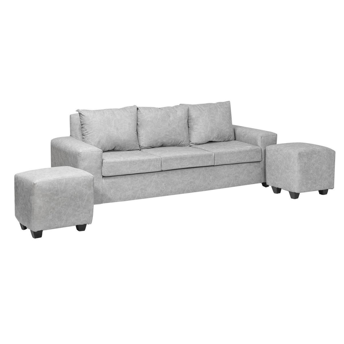 INTERMUEBLES - Living 5 cuerpos Kahlo 225x86x80 cm Gris