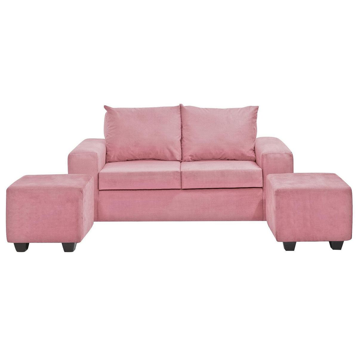 INTERMUEBLES - Living 4 cuerpos Kahlo 167x86x80 cm Rosado