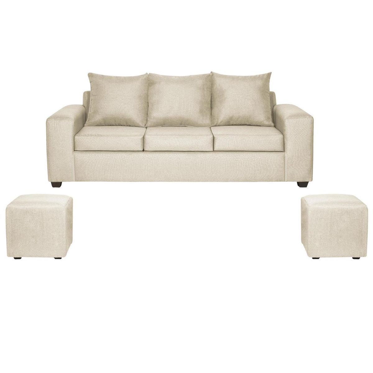 INTERMUEBLES - Living 5 cuerpos Kahlo 225x86x80 cm Beige
