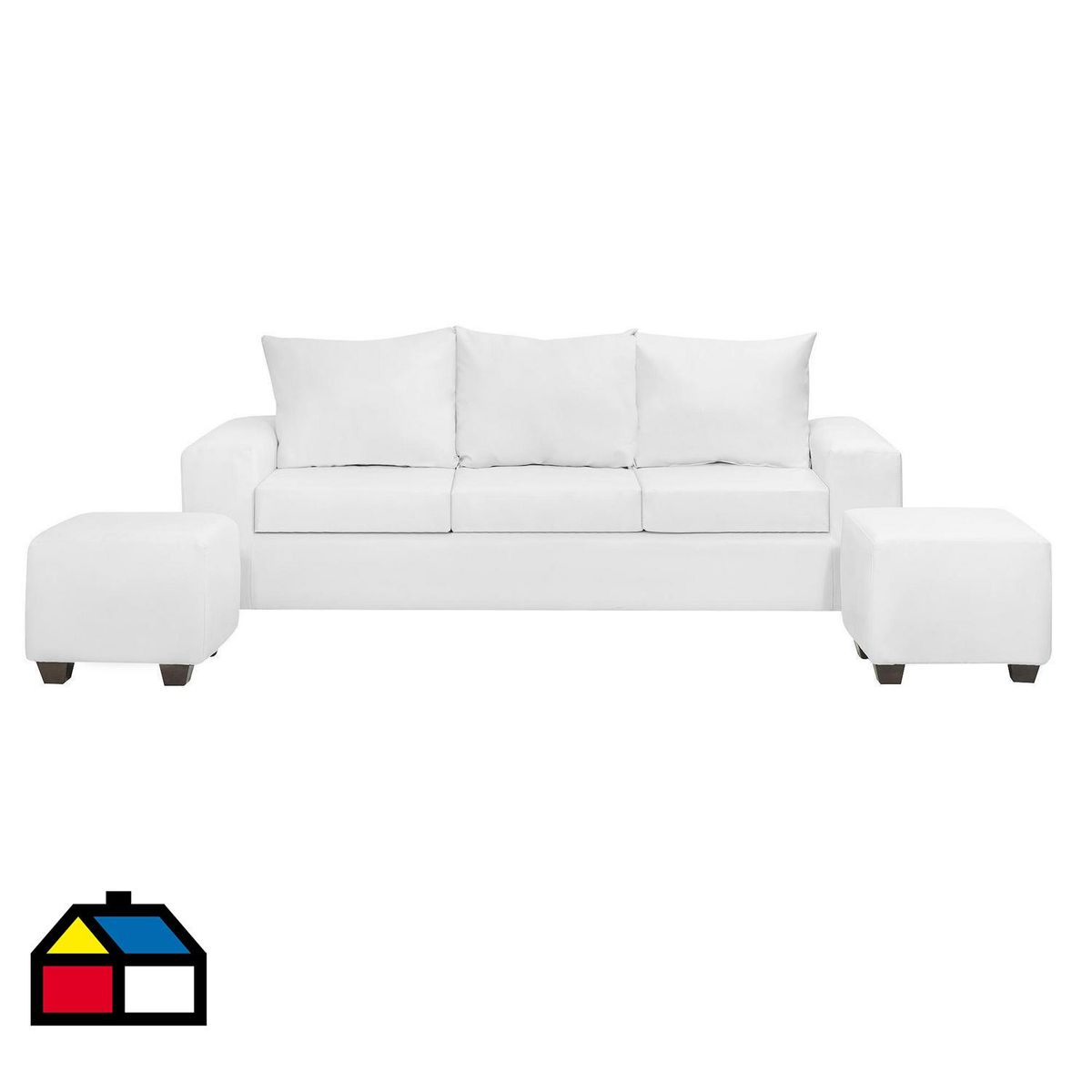 INTERMUEBLES - Living 5 cuerpos Kahlo 225x86x80 cm Blanco