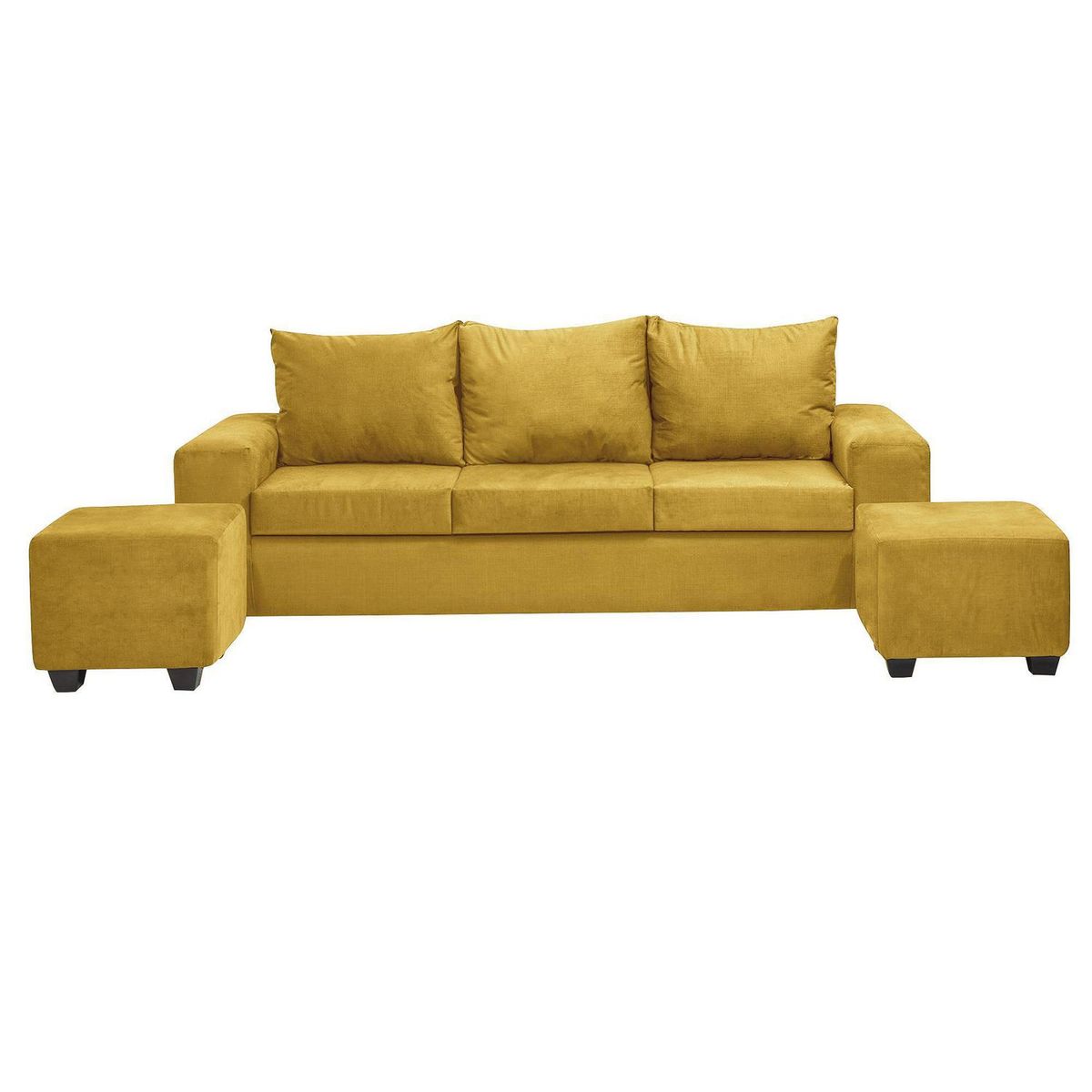 INTERMUEBLES - Living 5 cuerpos Kahlo 225x86x80 cm Mostaza