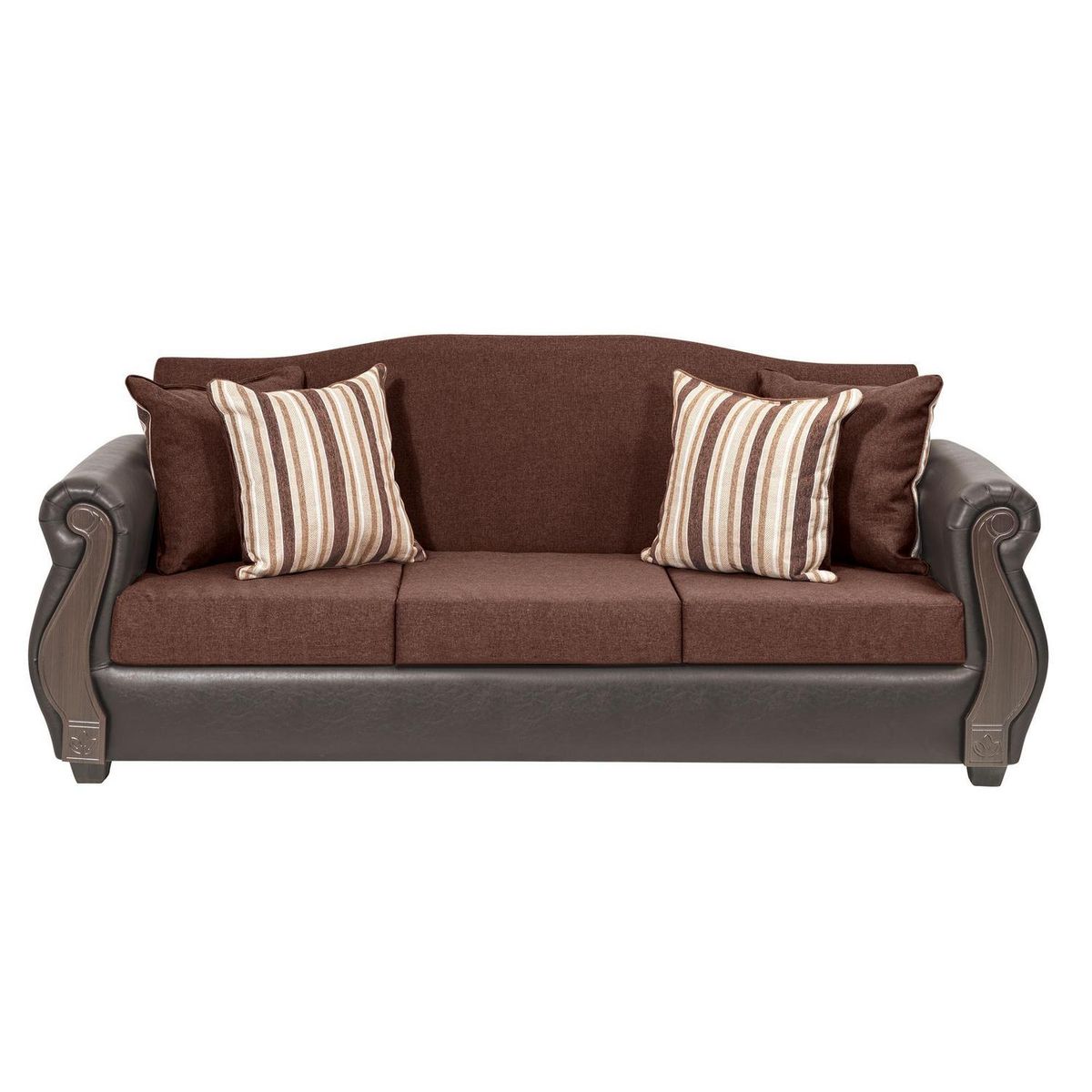 INTERMUEBLES - Living 5 cuerpos New Bugambilia 210x93x83 cm Chocolate