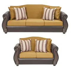 INTERMUEBLES - Living 5 cuerpos New Bugambilia 210x93x83 cm Café