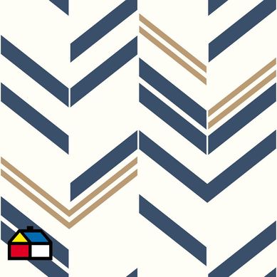 Lamina autoadhesiva chevron raya azul