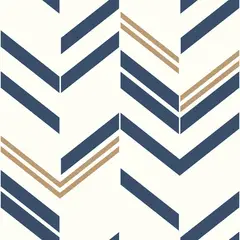 ROOMMATES - Lamina autoadhesiva chevron raya azul