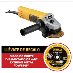 DEWALT - Esmeril angular eléctrico 4,5" 750W + disco extreme metal