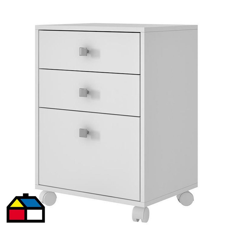 HOGA - Cajonera 3 Cajón(es) Multi 45x63x35 cm Blanco