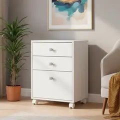 HOGA - Cajonera 3 Cajón(es) Multi 45x63x35 cm Blanco