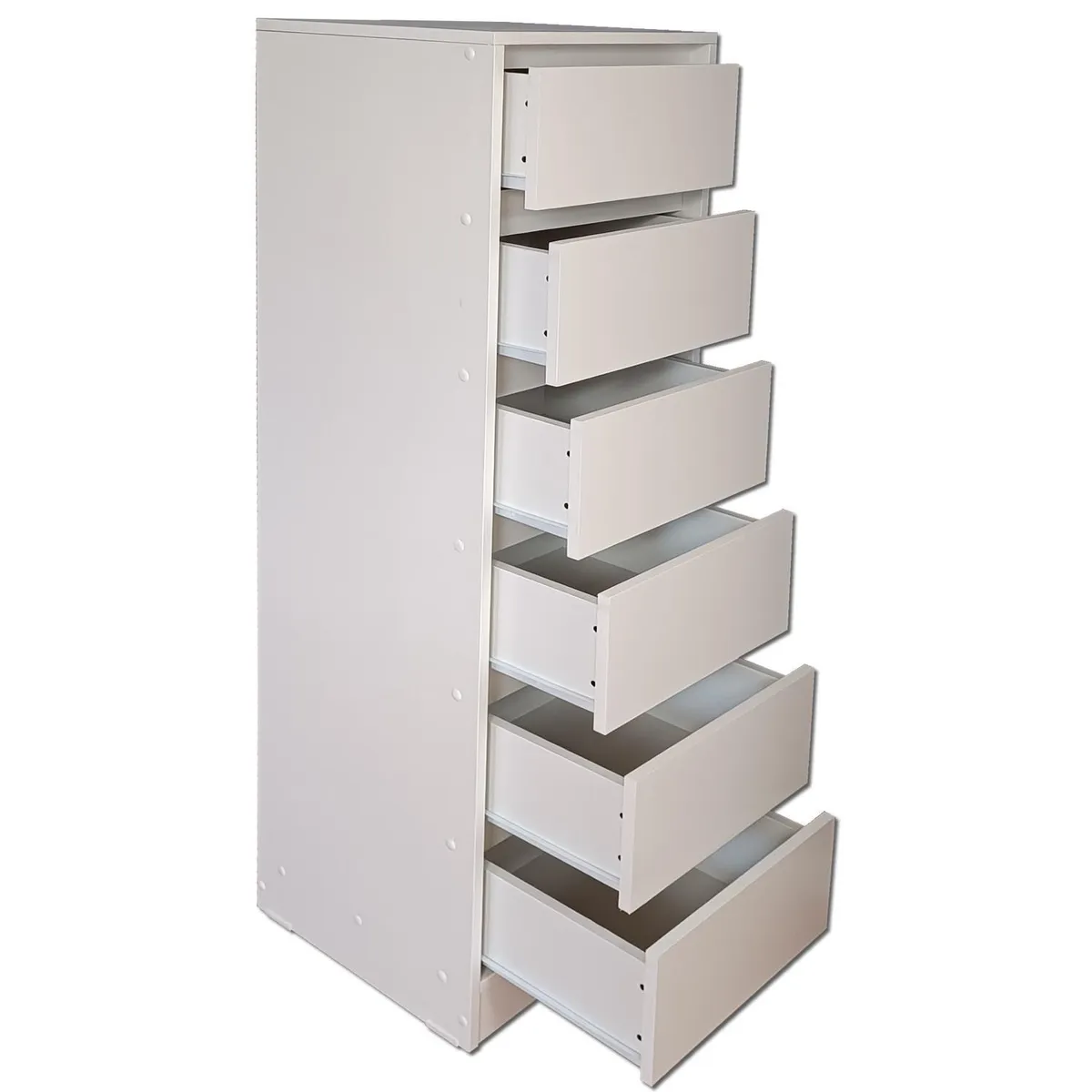 MUEBLES KIDS - Cajonera 6 Cajón(es) Deco Slim 40x137x40 cm Blanco