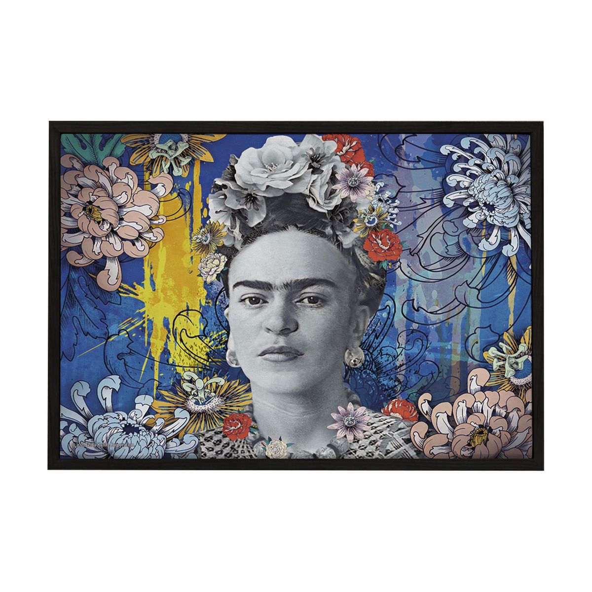 FRIDA KAHLO - Canvas con marco decorativo muro 80x60 cm