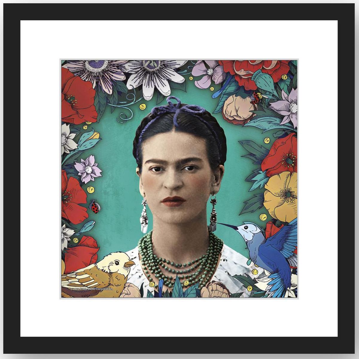 FRIDA KAHLO - Cuadro decorativo muro Frida Kahlo 40x40 cm