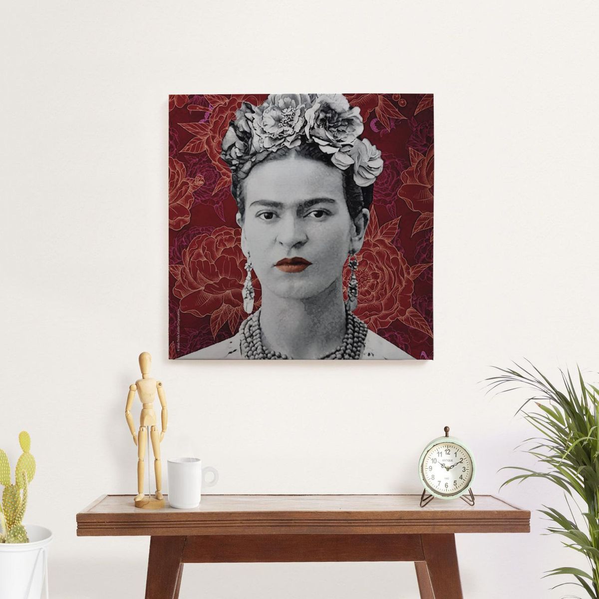 FRIDA KAHLO - Canvas decorativo muro Frida Kahlo B 30x30 cm