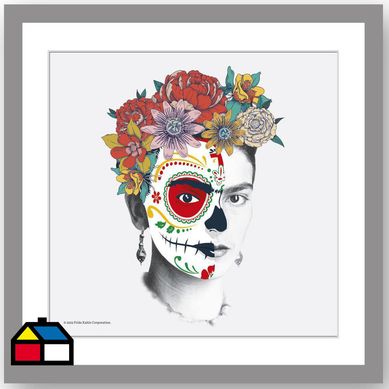 Cuadro decorativo muro Frida Kahlo C 40x40 cm