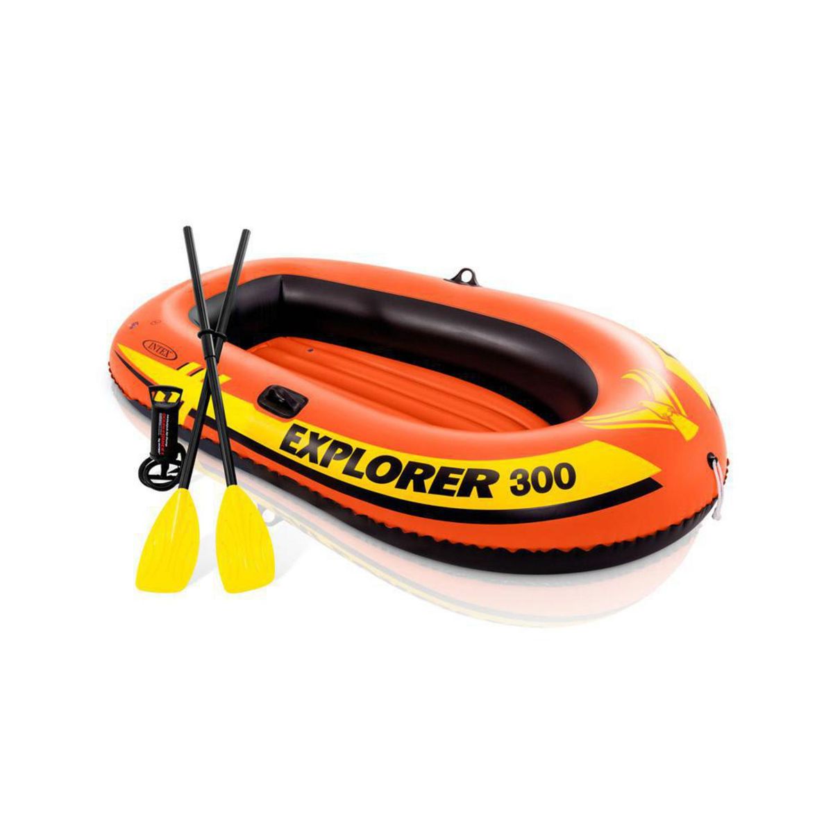 INTEX - Set Bote Inflable Explore 300 con Remos 2 Persona(s) 211x117 cm Naranjo