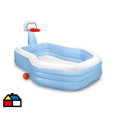 Piscina inflable familiar aros de tiro 257x188x135 cm