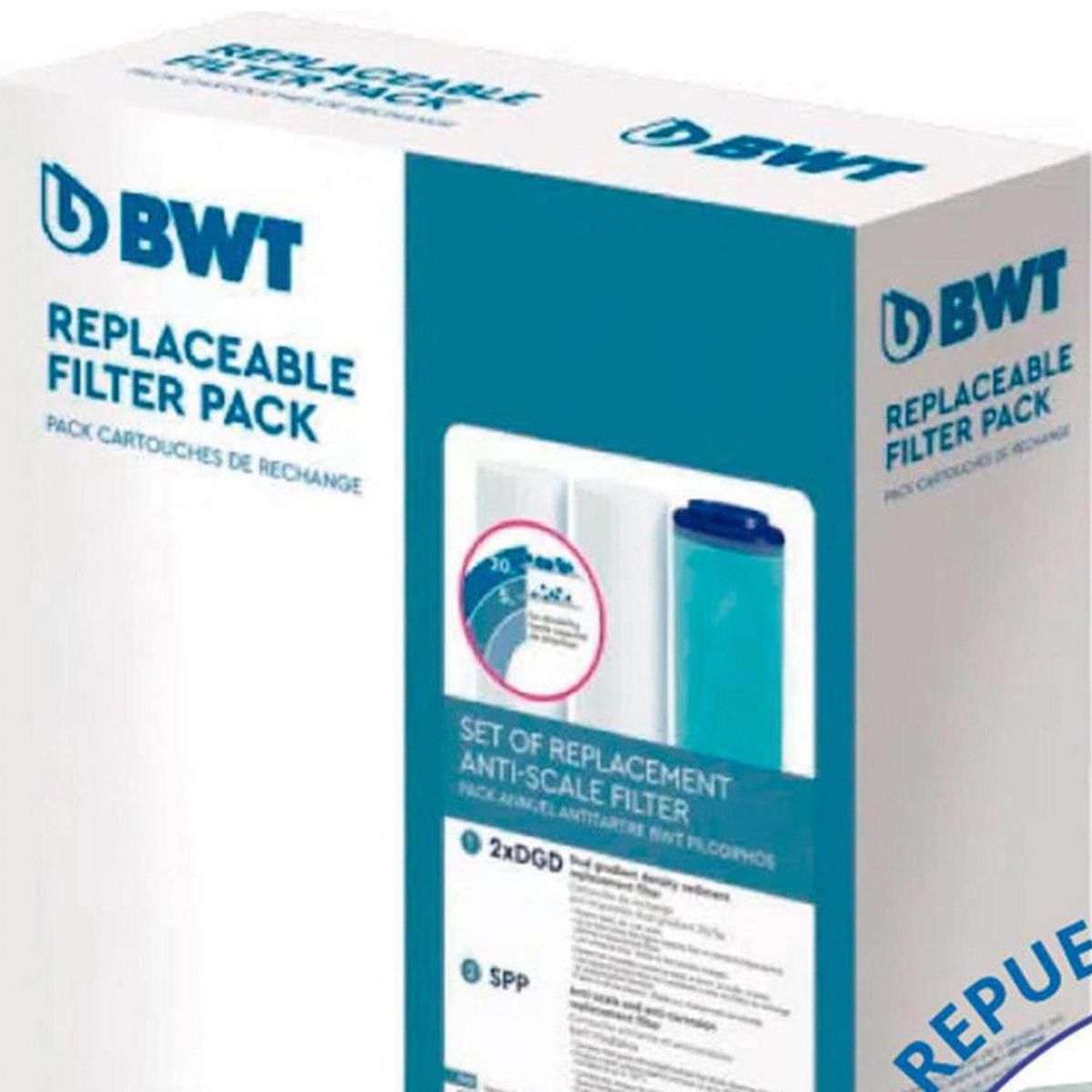 WATERSIDE - Kit repuesto filtro purificador antisarro y particulas Pilothephos