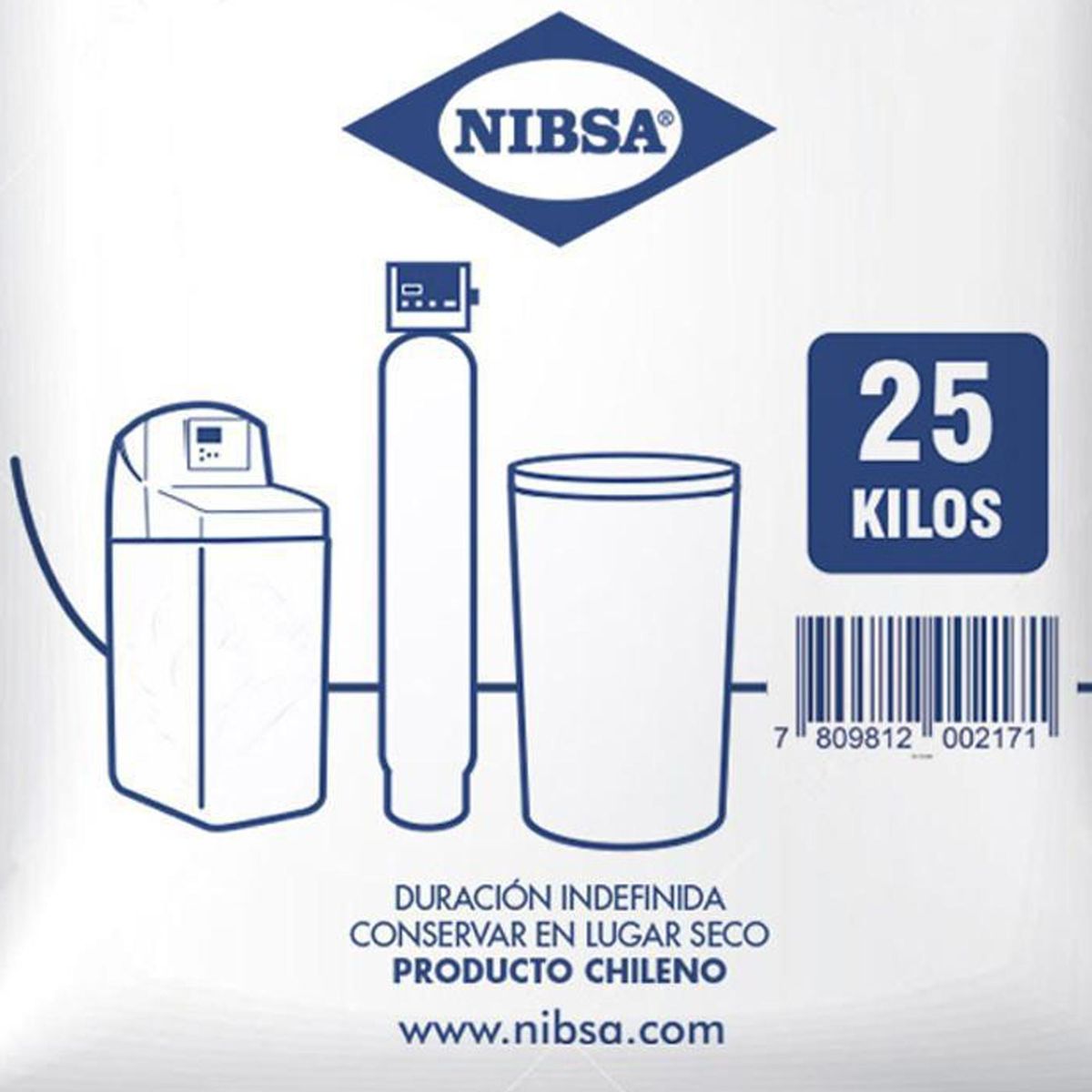 NIBSA - Sal Para Ablandador De Agua 25 Kilos / Tratamiento De Agua