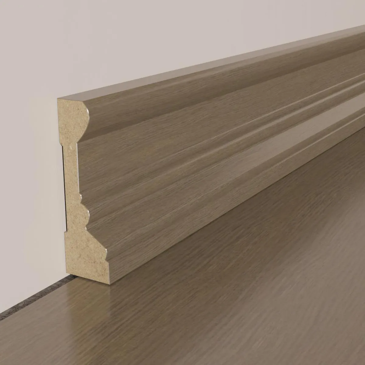 HOLZTEK - Guardapolvo MDF Oak Brown 2.5 mm 8.2x240 cm