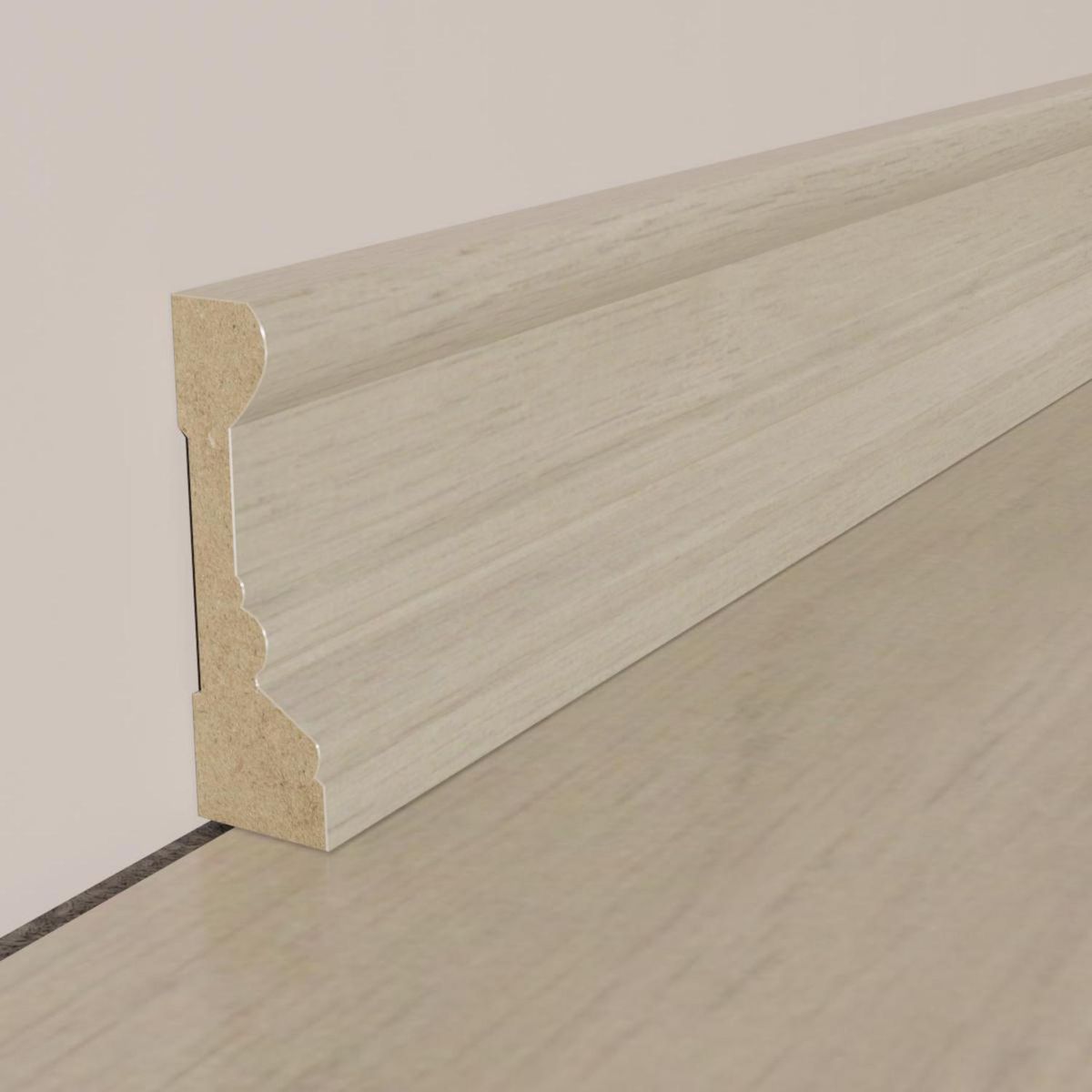 HOLZTEK - Guardapolvo MDF White Autumn 2.5 mm 8.2x240 cm