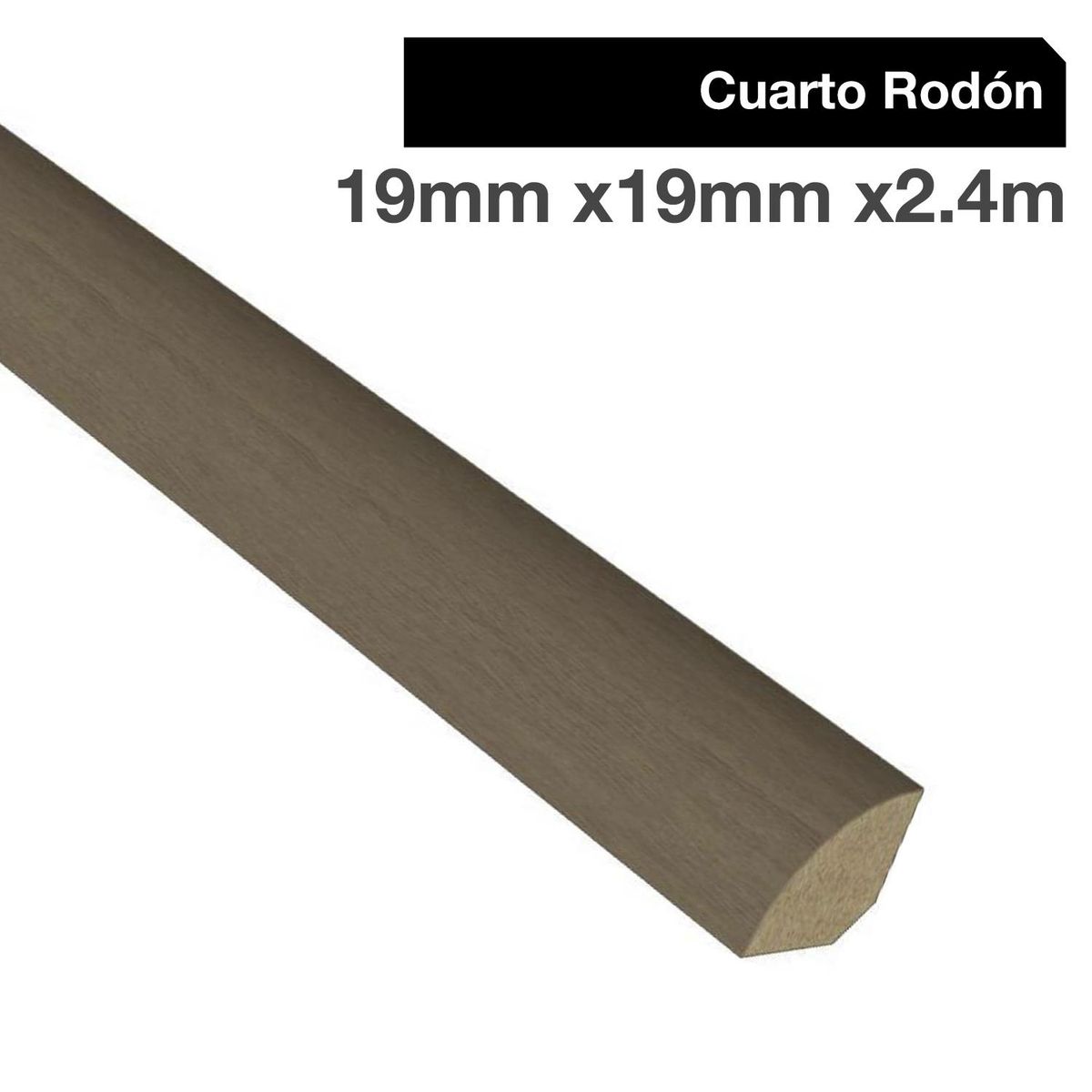 HOLZTEK - Moldura 1/4 Rodón MDF Oak Brown 2 mm 2x240 cm