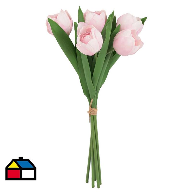 THE GREEN ELEMENT - Ramo Tulipanes Artificial 36 cm Rosado