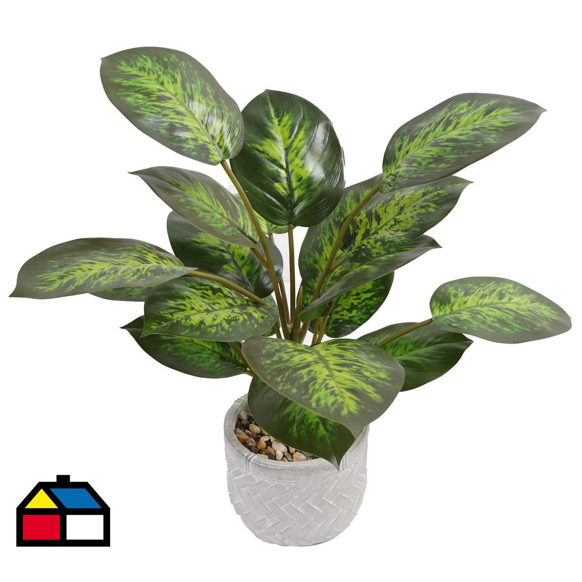 THE GREEN ELEMENT - Planta Artificial Rohdea Japónica en Macetero 42 cm Verde