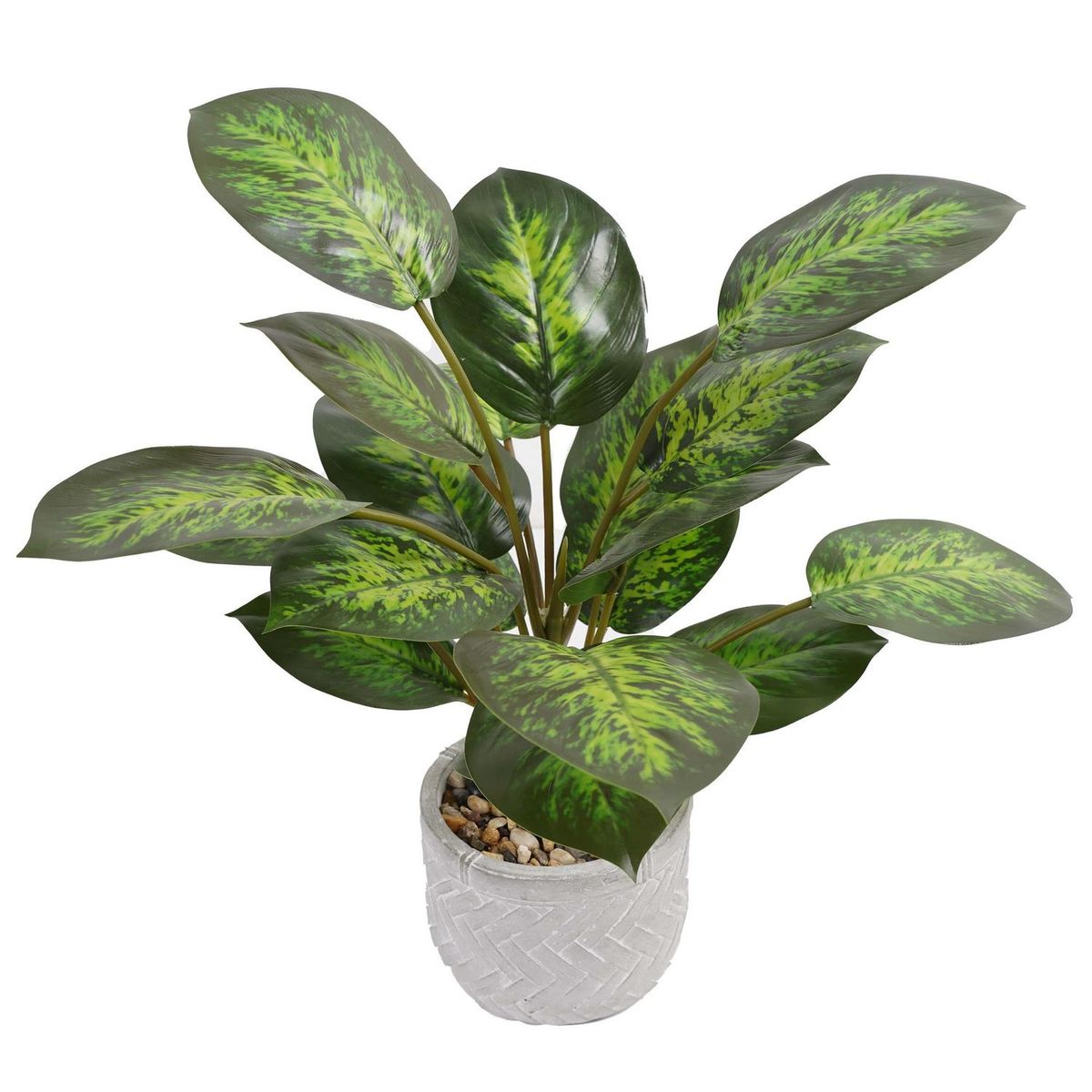 THE GREEN ELEMENT - Planta Artificial Rohdea Japónica en Macetero 42 cm Verde