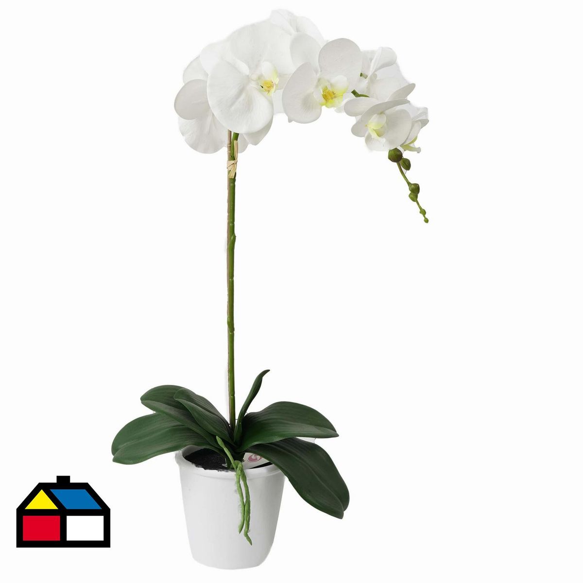 THE GREEN ELEMENT - Planta Artificial Orquídea en Macetero 63 cm Blanco