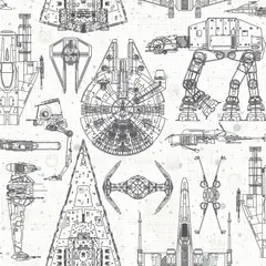 DISNEY - Lamina autoadhesiva planos de Star Wars