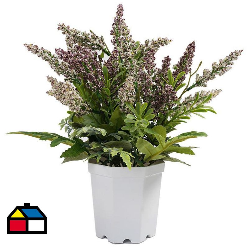 THE GREEN ELEMENT - Planta Artificial Lavanda en Macetero 29 cm Verde