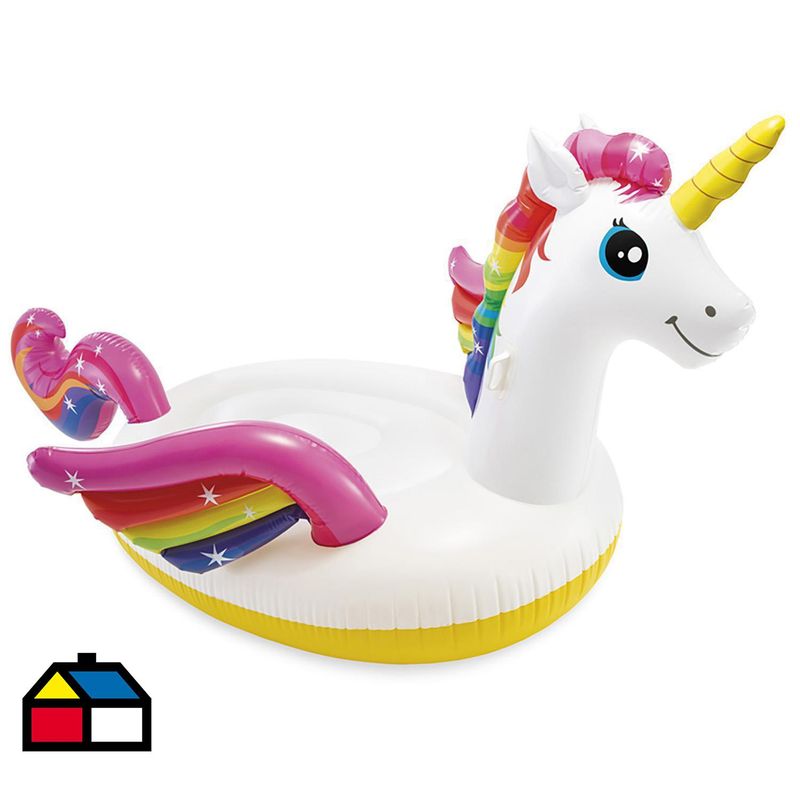 INTEX - Flotador mega unicornio 315x221 cm