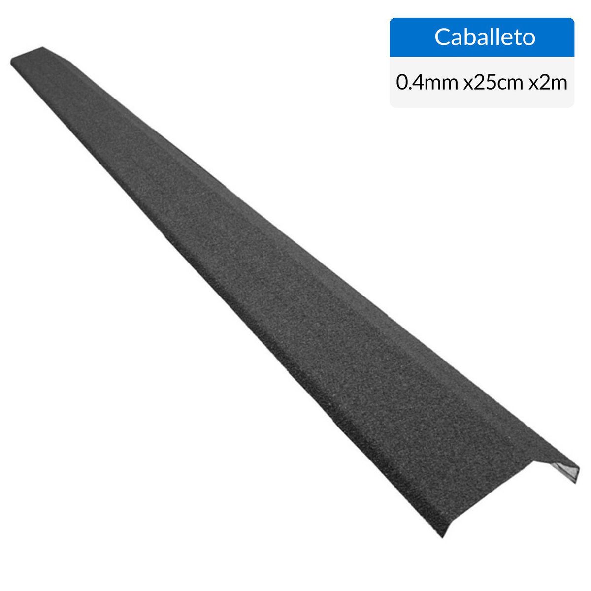 GHS - Caballete Recto Acero Recubierto 25x200 cm 0.4 cm Negro